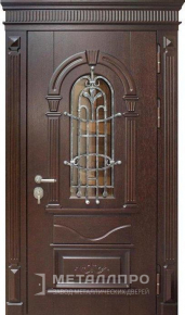 Дверь металлическая «Парадная дверь №385» с внешней стороны Массив дуба