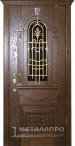 Дверь металлическая «Парадная дверь №356» с внешней стороны Массив дуба