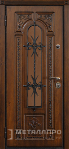 Дверь металлическая «Дверь с ковкой №7» с внутренней стороны МДФ ПВХ