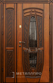 Дверь металлическая «Парадная дверь №106» с внешней стороны Массив дуба