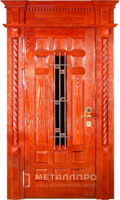 Дверь металлическая «Парадная дверь №17» с внешней стороны Массив дуба