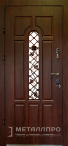 Дверь металлическая «Дверь с ковкой №10» с внутренней стороны МДФ ПВХ