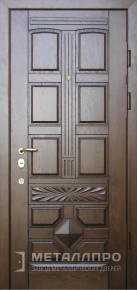 Дверь металлическая «Парадная дверь №368» с внешней стороны Массив дуба