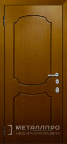 Дверь металлическая «Ламинат №4» с внутренней стороны МДФ Шпон