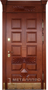 Дверь металлическая «Парадная дверь №57» с внешней стороны Массив дуба