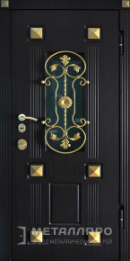 Дверь металлическая «Парадная дверь №394» с внешней стороны Массив дуба