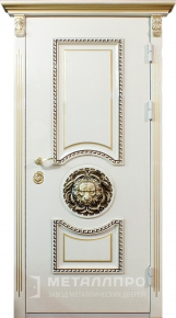 Дверь металлическая «Парадная дверь №407» с внешней стороны Массив дуба