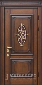 Дверь металлическая «Парадная дверь №396» с внешней стороны Массив дуба
