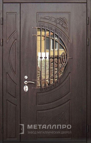 Дверь металлическая «Парадная дверь №108» с внешней стороны Массив дуба