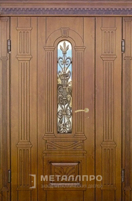 Дверь металлическая «Парадная дверь №73» с внешней стороны Массив дуба
