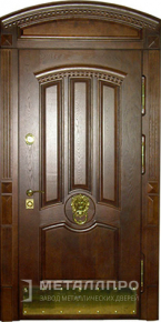Дверь металлическая «Парадная дверь №4» с внешней стороны Массив дуба