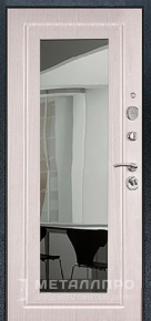Дверь металлическая «С зеркалом №71»  с отделкой  с внутренней стороны