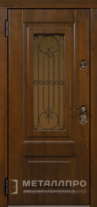 Фото внутренней стороны двери «МеталлПро Входная утепленная дверь с МДФ в частный дом со стеклом» с отделкой МДФ ПВХ