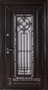 Дверь металлическая «Парадная дверь №405» с внешней стороны Массив дуба
