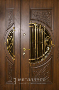 Дверь металлическая «Парадная дверь №89» с внешней стороны Массив дуба