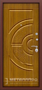 Дверь металлическая «МДФ №5» с внутренней стороны МДФ Шпон