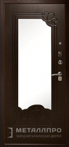 Дверь металлическая «С зеркалом №7» с внутренней стороны МДФ ПВХ