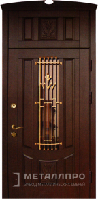 Дверь металлическая «Парадная дверь №351» с внешней стороны Массив дуба