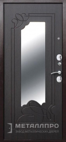 Дверь металлическая «С зеркалом №63» с внутренней стороны МДФ ПВХ