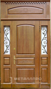 Дверь металлическая «Парадная дверь №43» с внешней стороны Массив дуба