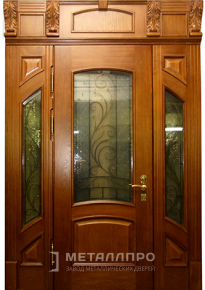 Дверь металлическая «Парадная дверь №18» с внешней стороны Массив дуба