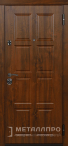 Фото №1 «Железная коричневая дверь с панелью МДФ »