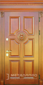 Дверь металлическая «Парадная дверь №2» с внешней стороны Массив дуба