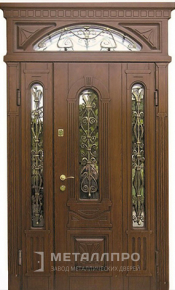 Дверь металлическая «Парадная дверь №71» с внешней стороны Массив дуба