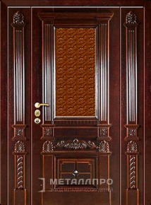 Дверь металлическая «Парадная дверь №3» с внешней стороны Массив дуба