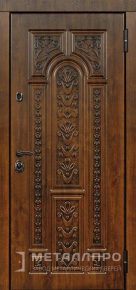 Фото внешней стороны двери «МеталлПро МДФ №338» с отделкой МДФ ПВХ