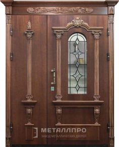 Дверь металлическая «Парадная дверь №337» с внешней стороны Массив дуба
