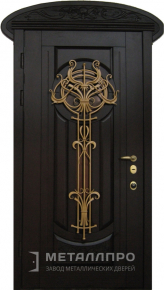 Дверь металлическая «Парадная дверь №53» с внешней стороны Массив дуба