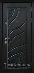 Дверь металлическая «С зеркалом №46» с внешней стороны МДФ ПВХ