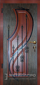 Фото №2 «Металлическая дверь для частного дома с ковкой»