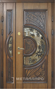 Дверь металлическая «Парадная дверь №357» с внешней стороны Массив дуба