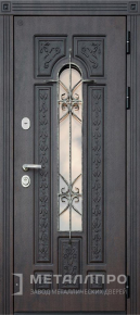 Дверь металлическая «Парадная дверь №410» с внешней стороны Массив дуба