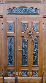 Дверь металлическая «Парадная дверь №23» с внешней стороны Массив дуба