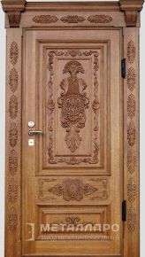 Дверь металлическая «Парадная дверь №388» с внешней стороны Массив дуба