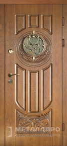 Дверь металлическая «Парадная дверь №369» с внешней стороны Массив дуба