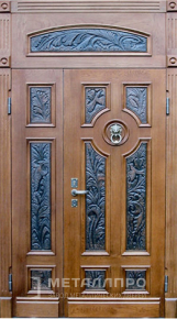 Дверь металлическая «Парадная дверь №11» с внешней стороны Массив дуба