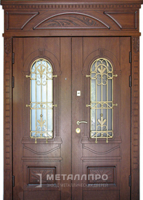 Дверь металлическая «Парадная дверь №99» с внешней стороны Массив дуба