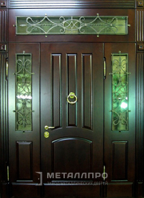 Дверь металлическая «Парадная дверь №114» с внешней стороны Массив дуба