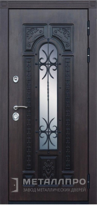 Дверь металлическая «Парадная дверь №387» с внешней стороны Массив дуба