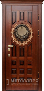 Дверь металлическая «Парадная дверь №358» с внешней стороны Массив дуба