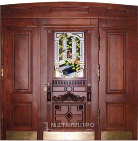 Дверь металлическая «Парадная дверь №44» с внешней стороны Массив дуба