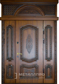 Дверь металлическая «Парадная дверь №338» с внешней стороны Массив дуба