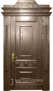 Дверь металлическая «Парадная дверь №13» с внешней стороны Массив дуба