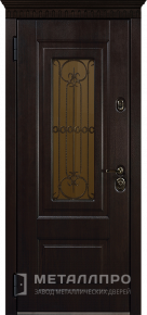 Фото №2 «Темная стальная дверь с филенчатым МДФ в дом»