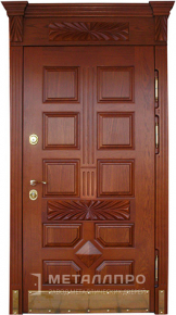 Дверь металлическая «Парадная дверь №19» с внешней стороны Массив дуба