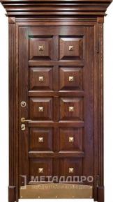 Дверь металлическая «Парадная дверь №374» с внешней стороны Массив дуба